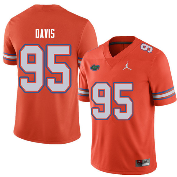 Jordan Brand Men #95 Keivonnis Davis Florida Gators College Football Jerseys Sale-Orange